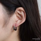 ステンレス フープピアス 槌目ピアス 不規則 凸凹 シンプルピアス ゴールド シルバー プチプラ メタル 小さめ セカンド キラキラ 両耳2点 レディース 女性 金属アレルギー対応 イヤリング