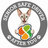 カーサイン 高齢者マーク SENIOR SAFE DRIVER コーニッシュレックス マグネット 強力 直径13cm 肉球 日本製 車 ステッカー