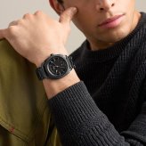 フォッシル FOSSIL 腕時計 メンズ MACHINE デイト アナログ ブラック ステンレススチールウォッチ FS6186【2026 新作】