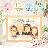 結婚式の贈り物に、家族の幸せな瞬間を似顔絵に残しませんか。 似顔絵 プレゼント 結婚祝い 手描き ギフト 贈り物 名入れ 結婚式 サンクスボード 披露宴 感謝 お祝い 新郎新婦 同僚 職場 友達 修正無料 名入れ 下書き確認 一生もの サプライズ そっくり 喜ばれる 新郎新婦ギフト サンクスボード 入籍 宝物 婚礼 快気祝い 大人数 バレンタインデー お祝い返し メモリアルギフト 家族 卒寿祝い