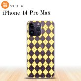 iPhone14 ProMax iPhone14 Pro Max スマホケース 背面ケースソフトケース アーガイル クリア 黄 2022年 9月発売 nk-i14pm-tp1406