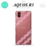 SH-04L SHV44 R3 AQUOS R3 スマホケース カバー レース 帯 A ピンク nk-r3-1095