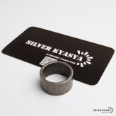 ステンレス 極太 ブラックリング 燻し加工 アンティークリング メンズリング つや消し 指輪 マット 平打ち ごつめ 太め プチプラ 高見え かっこいい 渋い 男性 金属アレルギー対応