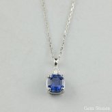  ブルーサファイア 　０．８８ct 　ダイヤモンド　ネックレス 　ペンダント プラチナネックレス Pt900　ネックレス レディース 一粒ネックレス  誕生石 シンプル Drops