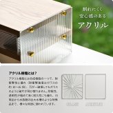 アクリル 収納棚 ワイドタイプ ONLS0344 アクリル収納 リビング収納 シンプルスタイル モダン 角型 ラック アクリルラック 透明ラック クリアラック ディスプレイラック幅62cm 奥行20.5cm 高さ13.5cm 新生活