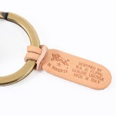 イルビゾンテ IL BISONTE キーリング キーホルダー C0551 P 120 NATURAL ナチュラル ヌメ SKH016PG0020NA106 レザー 本革  誕生日 結婚祝い 結婚式 バレンタイン 高級 ホワイトデー 父の日 母の日