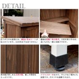 屋外木製収納庫 オールドカントリー調ストッカー1600 ダークブラウン 天然木 木製 収納 物置 倉庫 物入れ ウッド ランドリー ガーデニング雑貨 ポリタンク 扉付 おしゃれ 北欧 ナチュラル 掃除道具 庭 ベランダ 屋外 木製物置 屋外物置 収納家具