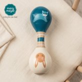 メリーマイヤー ライカ アライグマ&バニー ウッドラトル 14.5cm ウサギ | Leika 知育 玩具 ベビー 赤ちゃん 用品 かわいい ファーストトイ モンテッソーリ Mary Meyer 木製 がらがら 積み木 正規輸入品