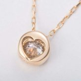 ダイヤモンド ネックレス K18YG 18金 イエローゴールド 0.1ct フクリン留め ペンダント 一粒 ダイヤ 覆輪 シンプル スキンジュエリー レディース 華奢 記念日 ギフト プレゼント