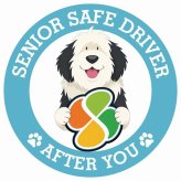 カーサイン 高齢者マーク SENIOR SAFE DRIVER オールドイングリッシュシープドッグ ステッカー シール 直径13cm 肉球 日本製 車