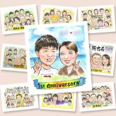 結婚記念日 似顔絵 プレゼント 手描き 贈り物 名入れ ギフト 結婚記念日 結婚10周年 周年記念 お祝い 結婚30周年 金婚式 記念日 お母さん 家族 お父さん 両親 夫婦 下書き確認 修正無料 名入れ サプライズ かわいい 実績多数 そっくり 記念 結婚記念日 感謝 思い出 感動 メモリアル 還暦祝い ウェディングギフト 応援 ハロウィン オリジナル 喜寿祝い