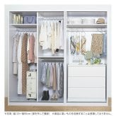 ワードローブ クローゼット 引き戸 ルーバー引き戸 大容量クローゼット 〔アネモネ〕 幅150cm ロッカー タンス 壁面収納 衣類収納 収納 整理 服 洋服 衣類 省スペース ハンガーラック クローゼットハンガー 除湿
