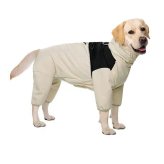犬 レインコート フルカバー 通販 犬用カッパつなぎ ドッグウェア 背中ファスナー式 お腹泥よけカバー 雨具レインウエア お散歩グッズ 犬服 はっ水 撥水加工 着せやすい犬服 リード穴付 ハイネック仕様 フードなし設計 梅雨対策 ペット用品