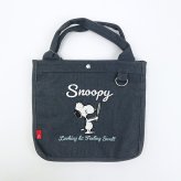 スヌーピー スクエアトートバッグ (ブラック)  ルートート ROOTOTE SNOOPY
