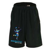 バドミントン ハーフパンツ ドライ メンズ ウェア レディース ジュニア 練習着 短パン 速乾 スポーツ 名入れ おしゃれ 半スボン 文字入れ無料 「ポリゴンシルエットのバドミントン」 アートワークスコウベ 【送料無料】