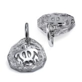 ハワイアンジュエリー ネックレス ホヌ シルバー ネックレス 刻印 無料 誕生石 浮彫りホヌ Lサイズ シンプル お守り シルバー925 ギフトラッピング可能 長さ選べる BY THE SEA バイザシー プレゼント ハロウィン 【品番：CG-SP325L】