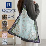 スカーフトート ROOTOTE  折りたたみ トートバッグ おしゃれ 大人っぽい レディース 総柄 ルートート TABLO タブロー 大容量 たくさん入る A4サイズ対応 エコバッグ お買い物バッグ スクエア 正方形 きれいめ 上品 軽い 軽量 プレゼント プチギフト ギフト
