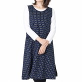 エプロン 久留米 ドビー織矢羽根柄 日本製 MI-73 42おしゃれ 保育士 カフェエプロン かわいい 大きいサイズ ロング 北欧 ロング丈 レディース 母の日 プレゼント