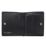 メゾン マルジェラ　Maison Margiela　二つ折り財布　SA3UI0007 P4745 T8103　ブラック　グレインレザー　4ステッチ バイフォールド ウォレット　コンパクト財布　シンプル ミニウォレット