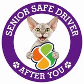 カーサイン 高齢者マーク SENIOR SAFE DRIVER デボンレックス ステッカー シール 直径13cm 肉球 日本製 車