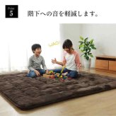 ラグ こたつ敷き布団 正方形 撥水 あったか仕様 6層タイプ 約190×190cm