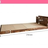 ベッド 寝具 シングル 収納 フレームのみ 木製 Cave 寄木柄 引出し付 大容量 収納付き シングルサイズ 棚付き コンセント付き ヴィンテージ風 モダン レトロ 北欧 西海岸 ブルックリン おしゃれ