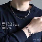 チタン製 軽い あずきチェーンネックレス 長小豆 マンテルネックレス チタンネックレス 幅10mm シルバー 燻し風加工 つけっぱなし メンズ 男性 金属アレルギー対応