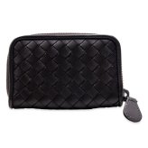 ボッテガヴェネタ 小銭入れ コインケース メンズ BOTTEGA VENETA イントレチャート ナッパレザー 本革 ラウンドファスナー 仕切り付き フォンダン ダークブラウン 保存箱付き 114075 V3UN1 2114