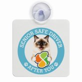 カーサイン 高齢者マーク SENIOR SAFE DRIVER バーマン 車内用 吸盤タイプ 収れん火災防止タイプ 肉球 日本製 車 ステッカー