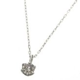 ネックレス レディース K18 ホワイトゴールド ダイヤモンド 0.1ct ペンダント 18金 ダイヤ 一粒 シンプル ジュエリー アクセサリー ギフト プレゼント 贈り物
