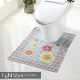 ラグ マット 洗える イタリア製ジャガード織りトイレマット-フィオーレ トイレタリー トイレ ホットカーペット対応 丸洗いOK 花柄 カラフル かわいい おしゃれ イタリア ウォッシャブル 滑りにくい コンパクト収納可能