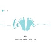 【送料無料 / 発送前にサンプル作成で安心】足形 ポスター LOVE〈 等身大 サイズ！写真を送るだけ 〉足形アート ホワイト アクリル Baby 記念 バースボード クリアボード 誕生日 ファーストバースデー 命名書 Boad メモリアル パネル 赤ちゃん 名前入り プレゼント ベビー 孫 名入れ ギフト 出産祝い 出生 A4 Foot あし