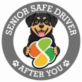 カーサイン 高齢者マーク SENIOR SAFE DRIVER ロットワイラー ステッカー シール 直径13cm 肉球 日本製 車