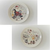 アルモニーノエル ケーキ皿1P（2柄アソート） 指定不可 MKC-13 景品 記念品 粗品 ノベルティ 名入れ 御挨拶 ご挨拶