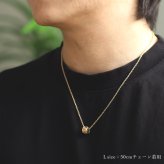 金属アレルギー対応 ネックレス ハワイアンジュエリー 純チタン ゴールドカラー ネックレス 誕生石 バレル Lサイズ チェーン 長さ選べる イオンプレーティング メンズ レディース プレゼント 【品番：CG-TIP403L-Y】