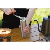 コーヒーミル シルバー グラインダー セラミック刃 手挽きミル【北海道・沖縄県・離島 配送不可】