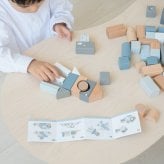 知育玩具 2歳から 木製 積み木 ウドゥンブロックス 50ピース 3色展開 おもちゃ 出産祝い 誕生日プレゼント 男の子 女の子 レーベルレーベル