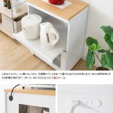 レンジ台 キッチン収納 キッチンラック Semplice センプリチェ 完成品 レンジラック 炊飯器ラック 台所収納 ナチュラルカントリー キッチンキャビネット キッチンチェスト 台所ラック 炊飯器収納 引き出し ナチュラル キャスター ：