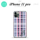 iPhone11Pro iPhone11 Pro スマホケース ハードケース チェック B ピンク 青 +アルファベット メンズ レディース nk-i11p-440i