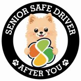 カーサイン 高齢者マーク SENIOR SAFE DRIVER ポメチワ ステッカー シール 直径13cm 肉球 日本製 車
