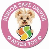 カーサイン 高齢者マーク SENIOR SAFE DRIVER ヨーチー マグネット 強力 直径13cm 肉球 日本製 車 ステッカー