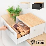 TREE 引き出しブレッドケース TRKS0244 ドロワーブレッドケース キッチン収納 シンプルスタイル モダン 角型 スチール おしゃれ 幅40cm 奥行35cm 高さ25cm 新生活