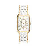 フォッシル FOSSIL 腕時計 レディース RAQUEL デイト アナログ ステンレススチール＆ホワイトセラミック ウォッチ CE1136【2026 新作】