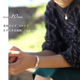 ハワイアンジュエリー バングル ハワイアンジュエリー ブレスレット ホヌ バングル 幅10mm 刻印 無料 サイズが選べる オープンバングル カットアウト ホヌ＆プルメリア シルバー925 太め メンズ レディース 誕生日 プレゼント ハロウィン 【品番：B5080-10】