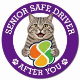カーサイン 高齢者マーク SENIOR SAFE DRIVER マンクス マグネット 強力 直径13cm 肉球 日本製 車 ステッカー