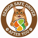 カーサイン 高齢者マーク SENIOR SAFE DRIVER ソマリ ステッカー シール 直径13cm 肉球 日本製 車