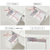 収納家具 ラック ロードレッサー コスメテーブル ドレッサー コスメワゴン 2way チェスト 天板 LEDライト付き 女優ミラー ミラー サイドテーブル 引き出し付き 鏡台 コンパクト 化粧台 化粧道具収納 メイクボックス メイク台 一人暮らし