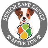 カーサイン 高齢者マーク SENIOR SAFE DRIVER ジャックラッセルテリア マグネット 強力 直径13cm 肉球 日本製 車 ステッカー
