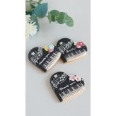 ハートピアノのメッセージクッキー お誕生日 記念日 結婚祝い 出産祝い 退職・送別 卒業・入学祝い 発表会 推し活 お礼・Thank youギフト ウェディング 周年祝い 開店・開業祝い