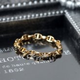 チェーンリング 18金 リング 指輪 k18 リング 18金ゴールドリング 18金イエローゴールド シンプル リング 中空 スカル100 チェーン デザイン リング K18YG ファッションリング 5号サイズ～14号サイズ 地金 リング